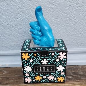 NIB Finchberry Artisan Hand Soap Blue Thumbs Up Vegan